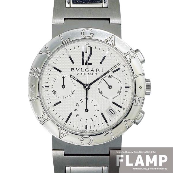 BVLGARI ブルガリ ブルガリブルガリ クロノグラフ BB38SSCH ホワイト文字盤 自動巻き...
