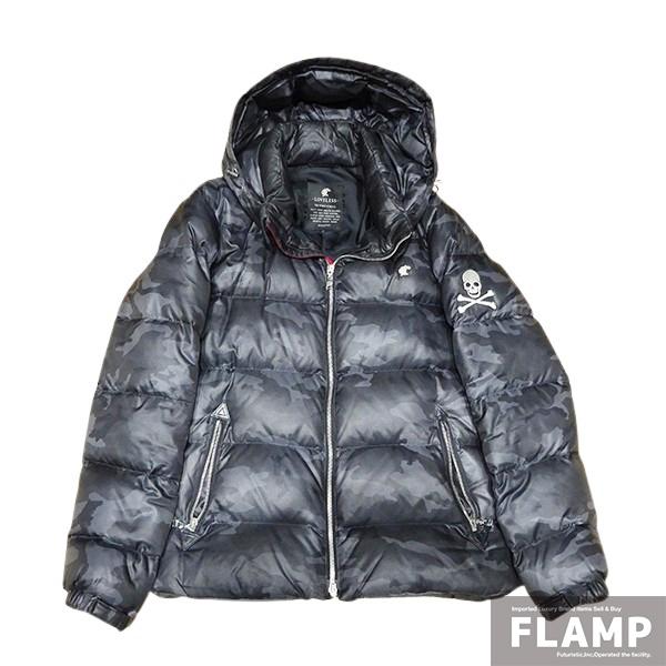 LOVELESS ラブレス ダウンジャケット ブラック×迷彩 サイズ2 メンズ ファッション【中古】