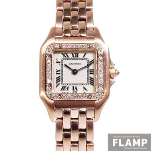 Cartier カルティエ パンテールSM W25033P5/1320 PGコーティング アフターダイヤ クォーツ レディース 腕時計【美品中古】