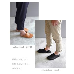 63ロクサン レザースリッパ MLサイズ 23...の詳細画像3