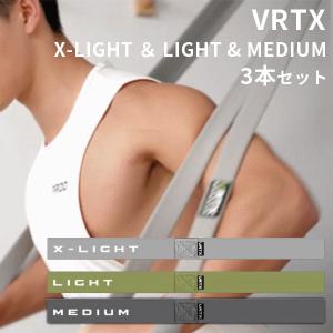 3本セット VRTX フィットネスバンド XーLIGHT LIGHT MEDIUM 耐荷重1000kg 布製トレーニングバンド（JPIN）/海外×｜flaner-y