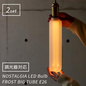 2個セット 調光器対応 NOSTALGIA ノスタルジア フロスト BIG TUBE エジソンバルブLED E26 FROST ビッグ チューブ LED Bulb（WVT）