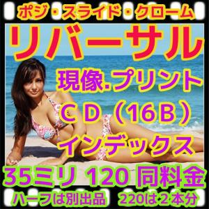 リバーサルフィルム現像+プリントＣＤつき（高解像度１６Ｂでデータ保存）３５ミリ・ブローニー１２０　同価格｜flash99