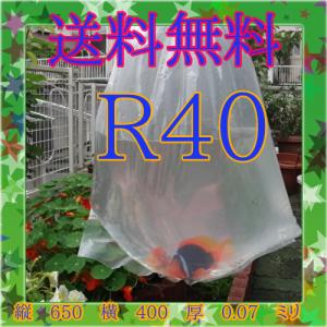 R40-25枚　丸底ビニール袋 　パッキング袋　観賞魚ビニール袋｜flash99