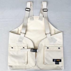 BLUCO Utility vest BURIC NYLON ivoly 白 BLUCO ブリックナイロン ユーティリティーベスト ワークベスト
