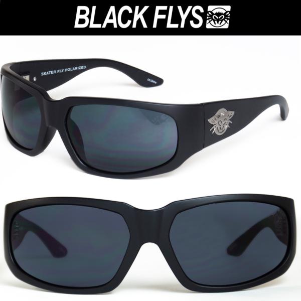 偏光レンズ ブラックフライ サングラス SKATER FLY Matt BLACK/ GREY PO...