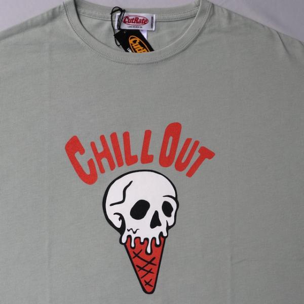 CUTRATE カットレイト SKULL CREAM LOGO DROPHOULDER S/S Tシ...