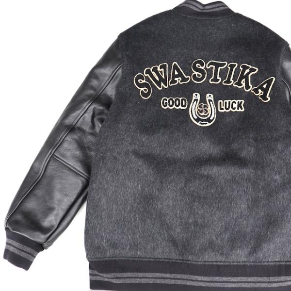 XLサイズ gangsterville(ギャングスタービル) スタジャン SWASTIKA - ST...
