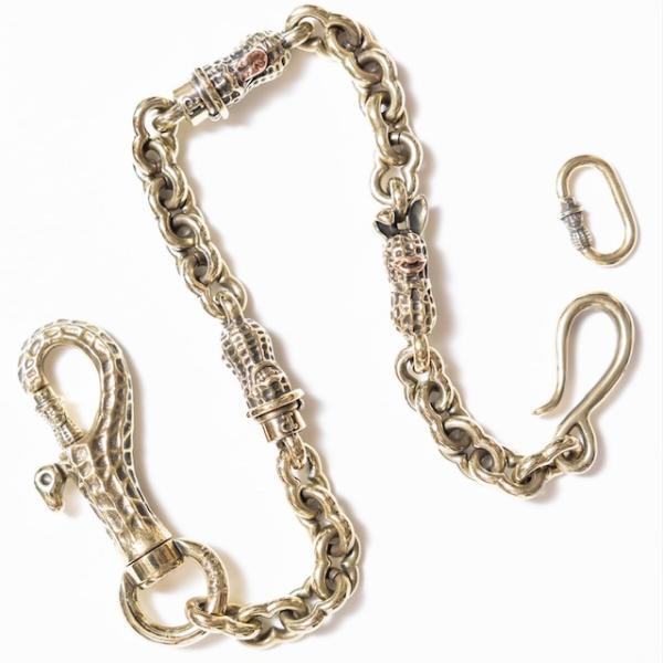 Peanuts&amp;Co ウォレットチェーン ブラス 3 PEANUTS WALLET CHAIN br...