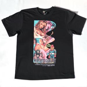 XXLサイズ ロッキンジェリービーン EROSTIKA "MISTRESS OF THE GALAXY” THEATRICAL Ver. Tシャツ 黒色 RockinJerryBean｜flashcadillackustom