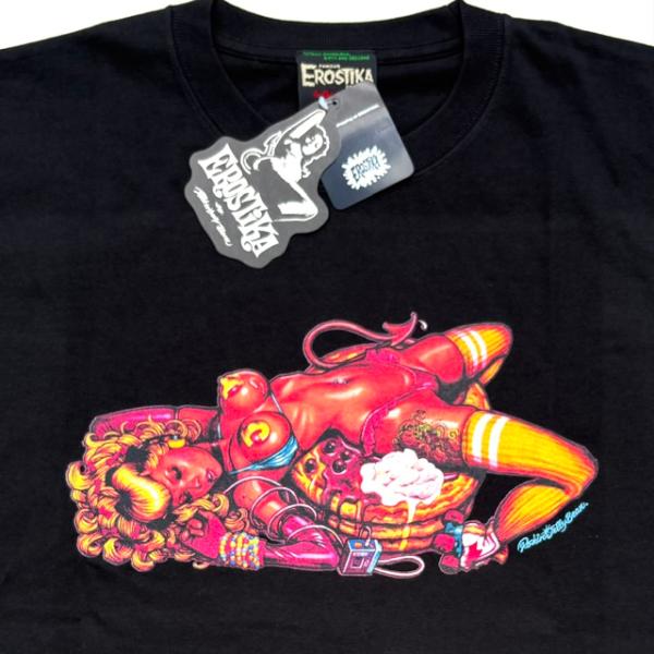 Lサイズ ロッキンジェリービーン EROSTIKA WRONG GIRL Tシャツ ブラック