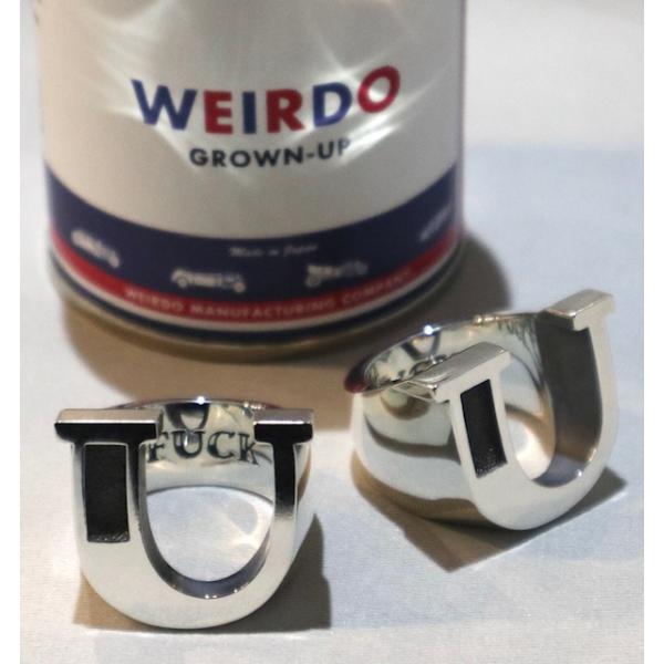 サイズ23,25号 WEIRDO ウィアード FUCK U RING SILVER925 シルバーリ...