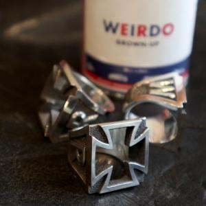 WEIRDO サイズ25,27号 ウィアード CROSS RING SILVER925