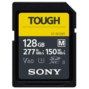 SDカード 128GB SDXC UHS-II SONY ソニー TOUGH SF-Mシリーズ タフ仕様 Class10 UHS-II U3 V60 4K R:277MB/s W:150MB/s 海外リテール SF-M128T/T1 ◆メ｜flashmemory