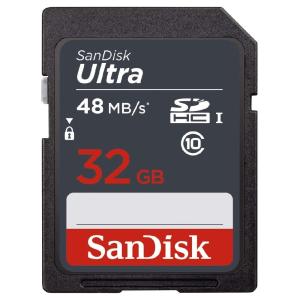 ◇ 【32GB】 SanDisk サンディスク Ultra SDHCカード UHS-I対応 R:48MB/s 海外リテール SDSDUNB-032G-GN3IN ◆メ
