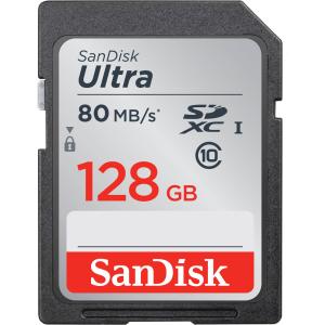 【128GB】 SanDisk サンディスク Ultra SDXCカード CLASS10 UHS-I R:80MB/s 海外リテール SDSDUNC-128G-GN6IN ◆メ
