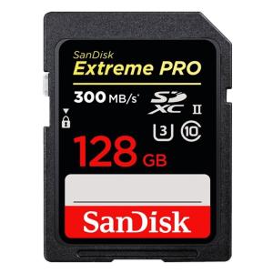 128GB SDXCカード UHS-II SDカード SanDisk サンディスク Extreme PRO U3 V30 R:300MB/s W:260MB/s 海外リテール SDSDXPK-128G-GN4IN ◆メ