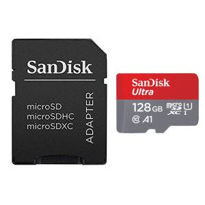 128GB microSDXCカード マイクロSD SanDisk サンディスク Ultra Class10 UHS-I A1 R:100MB/s SDアダプタ付 海外リテール SDSQUAR-128G-GN6MA ◆メ