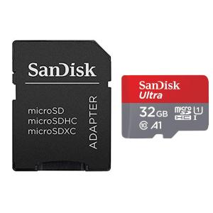 32GB SanDisk サンディスク Ultra microSDHCカード Class10 UHS-I A1 R:98MB/s SD変換アダプター付 海外リテール SDSQUAR-032G-GN6MA ◆メ