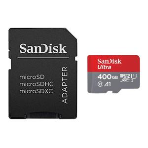 400GB SanDisk サンディスク Ultra microSDXCカード Class10 UHS-I A1 R:100MB/s SD変換アダプター付 海外リテール SDSQUAR-400G-GN6MA ◆メ