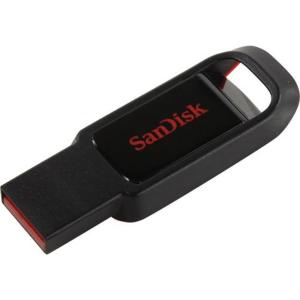 128GB USBメモリ USB2.0 SanDisk サンディスク Ultra Spark キャップレスデザイン キーループ付 ブラック 海外リテール SDCZ61-128G-G35  メ