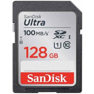 128GB SDXCカード SDカード SanDisk サンディスク Ultra UHS-I U1 R:100MB/s 海外リテール SDSDUNR-128G-GN6IN ◆メ