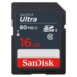 16GB SDHCカード SDカード SanDisk サンディスク Ultra UHS-I U1 R:80MB/s 海外リテール SDSDUNS-016G-GN3IN ◆メ｜風見鶏