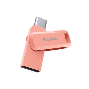 128GB USBメモリ USB3.1 Gen1 USB-A/USB-C コネクタ SanDisk サンディスク Ultra Dual Drive Go R:150MB/s 回転式 ピンク 海外リテール SDDDC3-128G-G46PC ◆メ