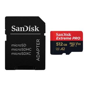 512GB microSDXCカード SanDisk サンディスク Extreme PRO Class10 UHS-I U3 V30 A2 R:200MB/s W:140MB/s SDアダプタ付 海外リテール SDSQXCD-512G-GN6MA ◆メ