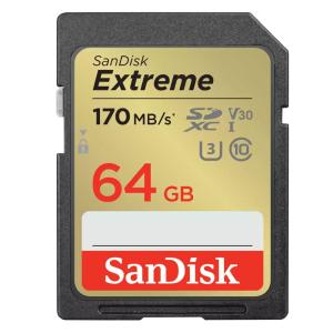 64GB SDXCカード SDカード SanDisk サンディスク Extreme Class10 UHS-I U3 V30 4K R:170MB/s W:80MB/s 海外リテール SDSDXV2-064G-GNCIN ◆メ｜flashmemory