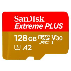 マイクロSDカード 128GB microSDXC SanDisk サンディスク Extreme PLUS UHS-I U3 V30 A2 R:200MB/s W:90MB/s 海外リテール SDSQXBD-128G-AN6MA ◆メ