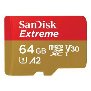 64GB microSDXCカード マイクロSD SanDisk サンディスク Extreme UHS-I U3 V30 A2 R:170MB/s W:80MB/s 海外リテール SDSQXAH-064G-GN6MN ◆メ｜風見鶏