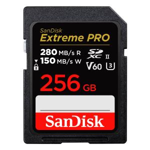 SDカード SDXC 256GB UHS-II SanDisk サンディスク Extreme PRO U3 V60 6K 4K R:280MB/s W:150MB/s 海外リテール SDSDXEP-256G-GN4IN ◆メ