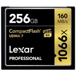 256GB CFカード コンパクトフラッシュ LEXAR レキサー Professional 1066倍速 R:160MB/s W:155MB/s VPG-65 UDMA7 海外リテール LCF256CRBNA1066  メ