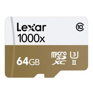 64GB microSDXCカード マイクロSD Lexar レキサー Professional UHS-II U3 R:150MB/s W:45MB/s 海外リテール LSDMI64GCBANZ1000R ◆メ
