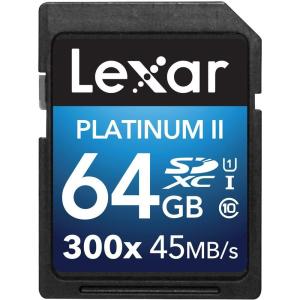 64GB SDXCカード SDカード Lexar レキサー 300x Class10 UHS-1 U1 R:45MB/s W:20MB/s 海外リテール LSD64GBBANZ300  メ