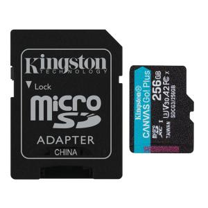 256GB microSDXCカード Kingston キングストン Canvas Go Plus UHS-I U3 V30 A2 4K R:170MB/s W:90MB/s SDアダプター付 海外リテール SDCG3/256GB  メ