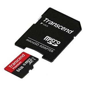 【64GB】 Transcend トランセンド microSDXCカード UHS-I Class10 R:60MB/s SDアダプタ付 TS64GUSDU1 ◆メ