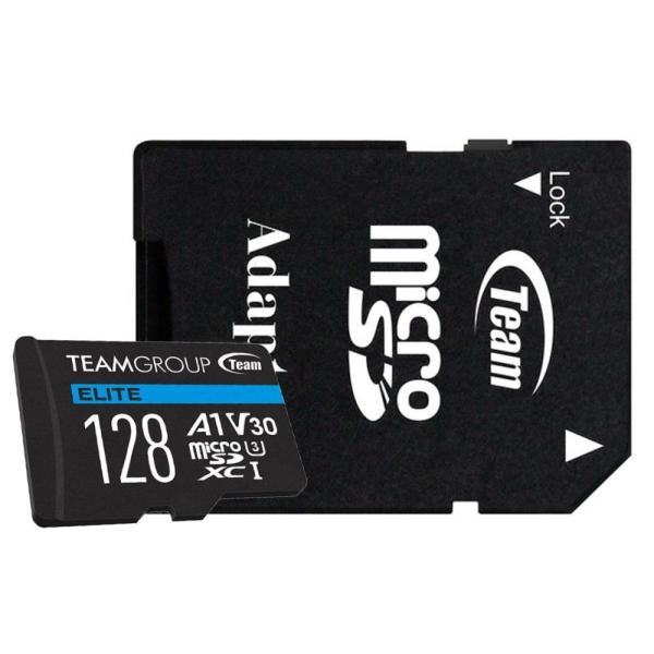 128GB microSDXCカード マイクロSD Team チーム 4Kビデオ録画向け Elite...