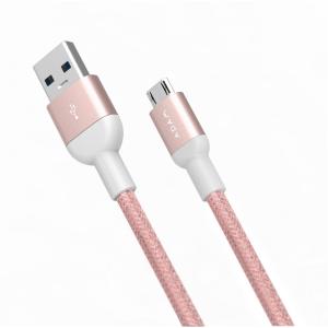 microUSBケーブル 充電 データ転送 13cm Adam Elements PeAk AMB13 リバーシブルタイプ アルミ素材 ローズゴールド ACBADAMB13RG  メ