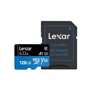 128GB microSDXCカード マイクロSD Lexar レキサー Class10 UHS-1 U3 V30 A1 R:95MB/s W:45MB/s SDアダプタ付 海外リテール LSDMI128BBAP633A ◆メ