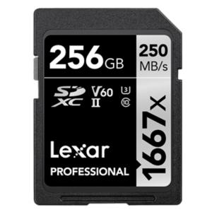 256GB SDXCカード SDカード Lexar レキサー Professional 1667x Class10 UHS-II U3 V60 R:250MB/s W:120MB/s 海外リテール LSD256CB1667 ◆メ