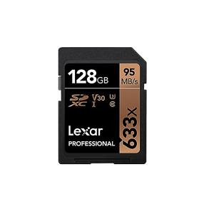 128GB SDXCカード SDカード Lexar レキサー Professional 633x Class10 UHS-1 U3 V30 R:95MB/s W:45MB/s 海外リテール LSD128CB633  メ