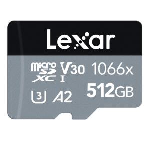 マイクロSDカード 512GB microSDXC Lexar Professional Silver 1066x Class10 UHS-1 U3 V30 A2 R:160MB/s W:120MB/s 海外リテール LMS1066512G-BNANG ◆メ｜風見鶏