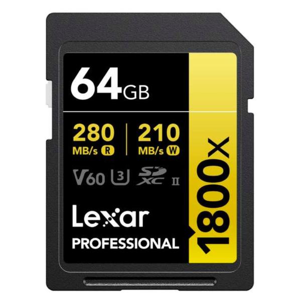 SDカード 64GB UHS-II SDXC Lexar レキサー Professional GOL...