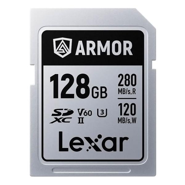 SDカード 128GB 金属製 ARMOR SILVER PRO SDXC UHS-II Lexar...