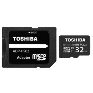 32GB microSDHCカード マイクロSD TOSHIBA 東芝 M203 CLASS10 UHS-I R:100MB/s SD変換アダプタ付 海外リテール THN-M203K0320EA ◆メ