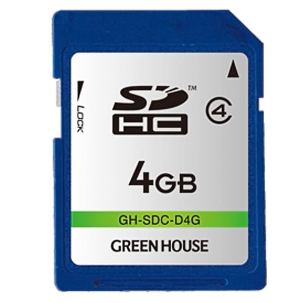 SDカード 4GB SDHC GREEN HOUSE グリーンハウス Class4 R:20MB/s...