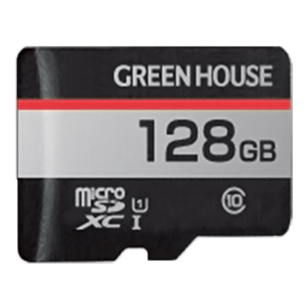 マイクロSDカード 128GB microSDXC グリーンハウス Class10 UHS-I R:...