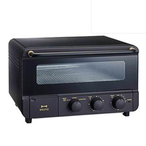 オーブントースター スチーム＆ベイク トースター BRUNO crassy+ ブルーノ クラッシー 食パン4枚 温度調節 タイマー AC電源 1350W ブラック BOE067-BK ◆宅